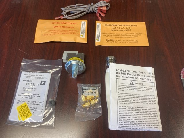 Natural to Propane Gas Conversion Kit