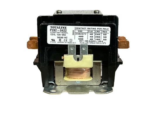 120 V, 50/60 Hz, 40 Amps 2 Pole Contactor