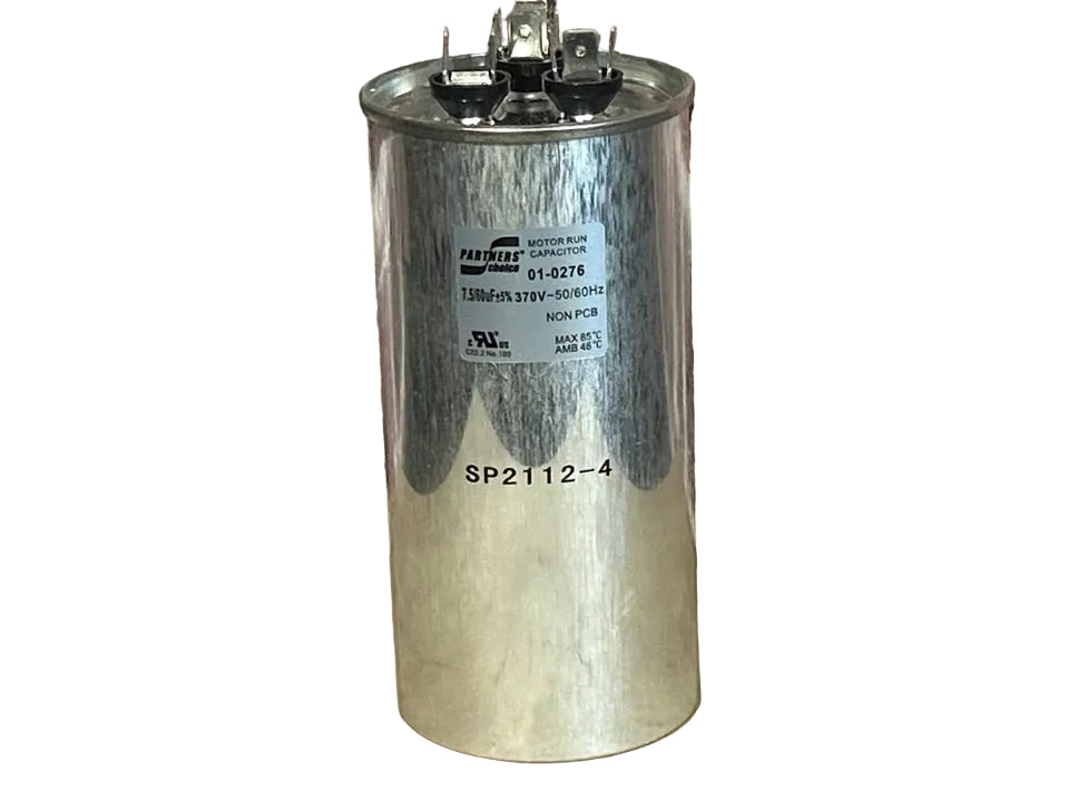 370 Vac, 60+7.5MFD 50/60 Hz, Round Capacitor