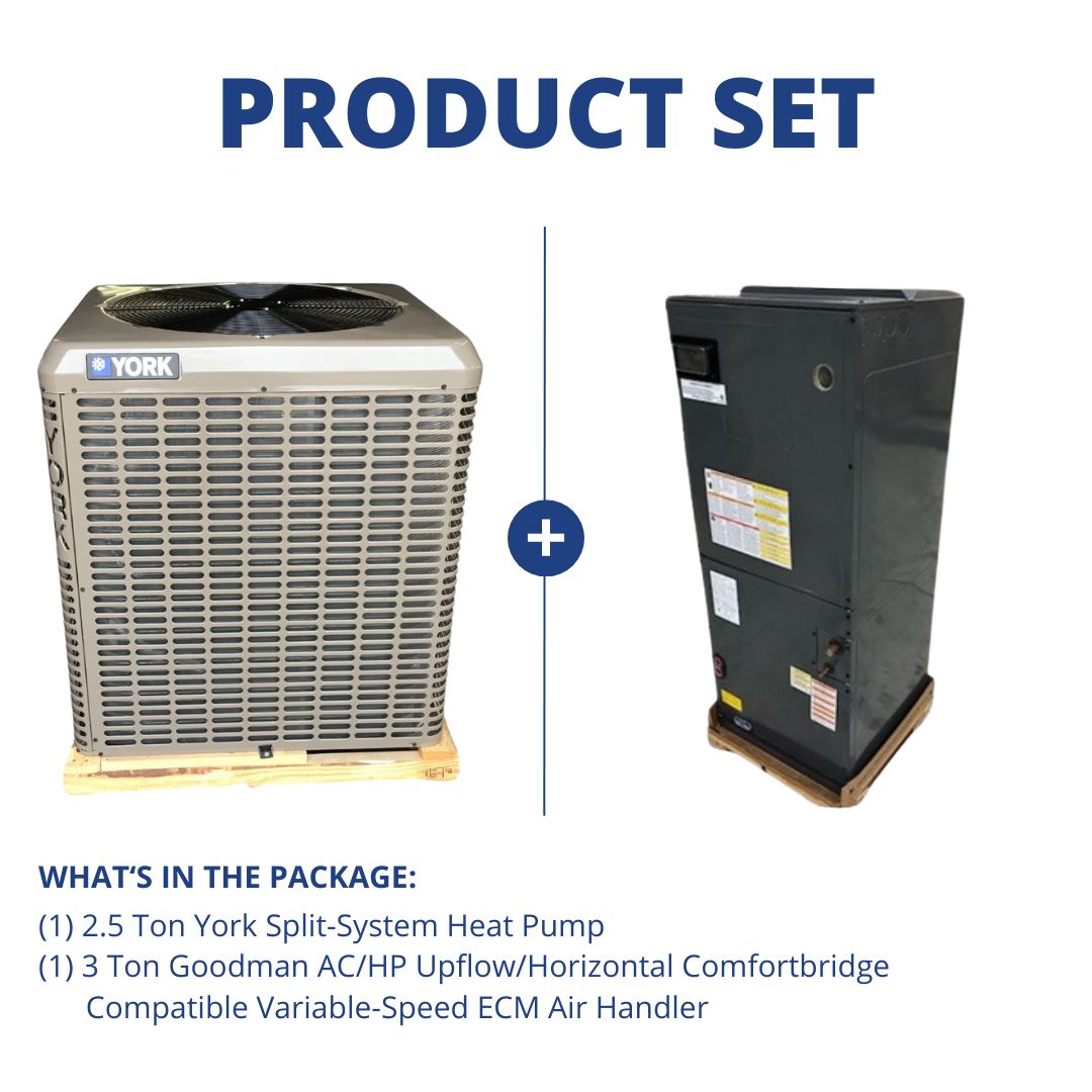 Ton SS Heat Pump; R410A, 16 SEER; and Ton Up/Horz Air