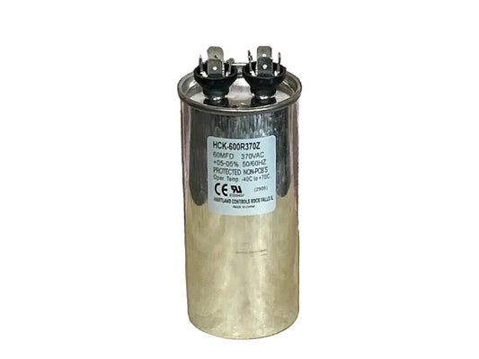 370 Vac, 60MFD 50/60 Hz, Round Capacitor