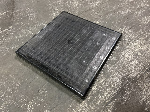 24x24x2 Inch Black Plastic Equipment Pad