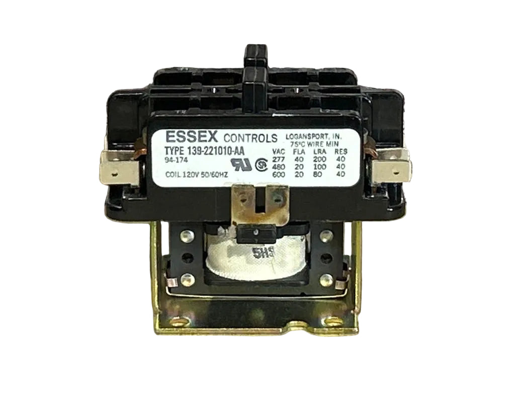 120 V, 50/60 Hz, 40 Amps 2 Pole Contactor