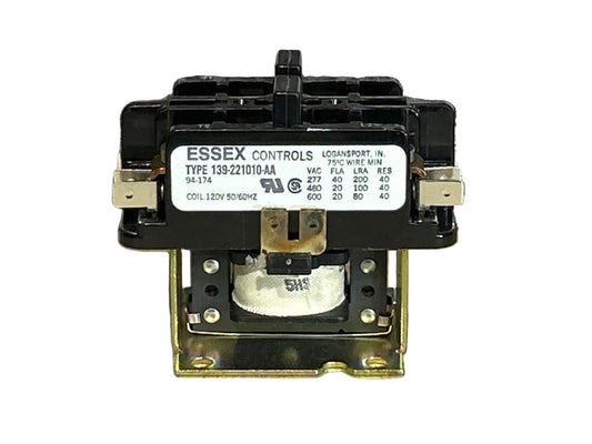 120 V, 50/60 Hz, 40 Amps 2 Pole Contactor