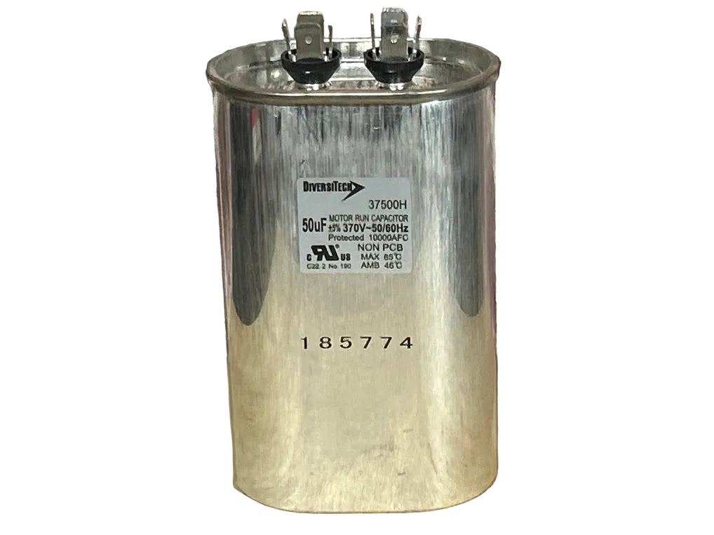 370 Vac, 50MFD 50/60 Hz, Oval Capacitor