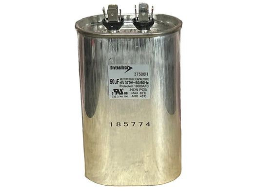 370 Vac, 50MFD 50/60 Hz, Oval Capacitor