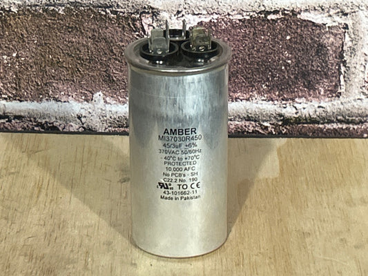370 Vac, 45+3MFD 50/60 Hz, Round Capacitor