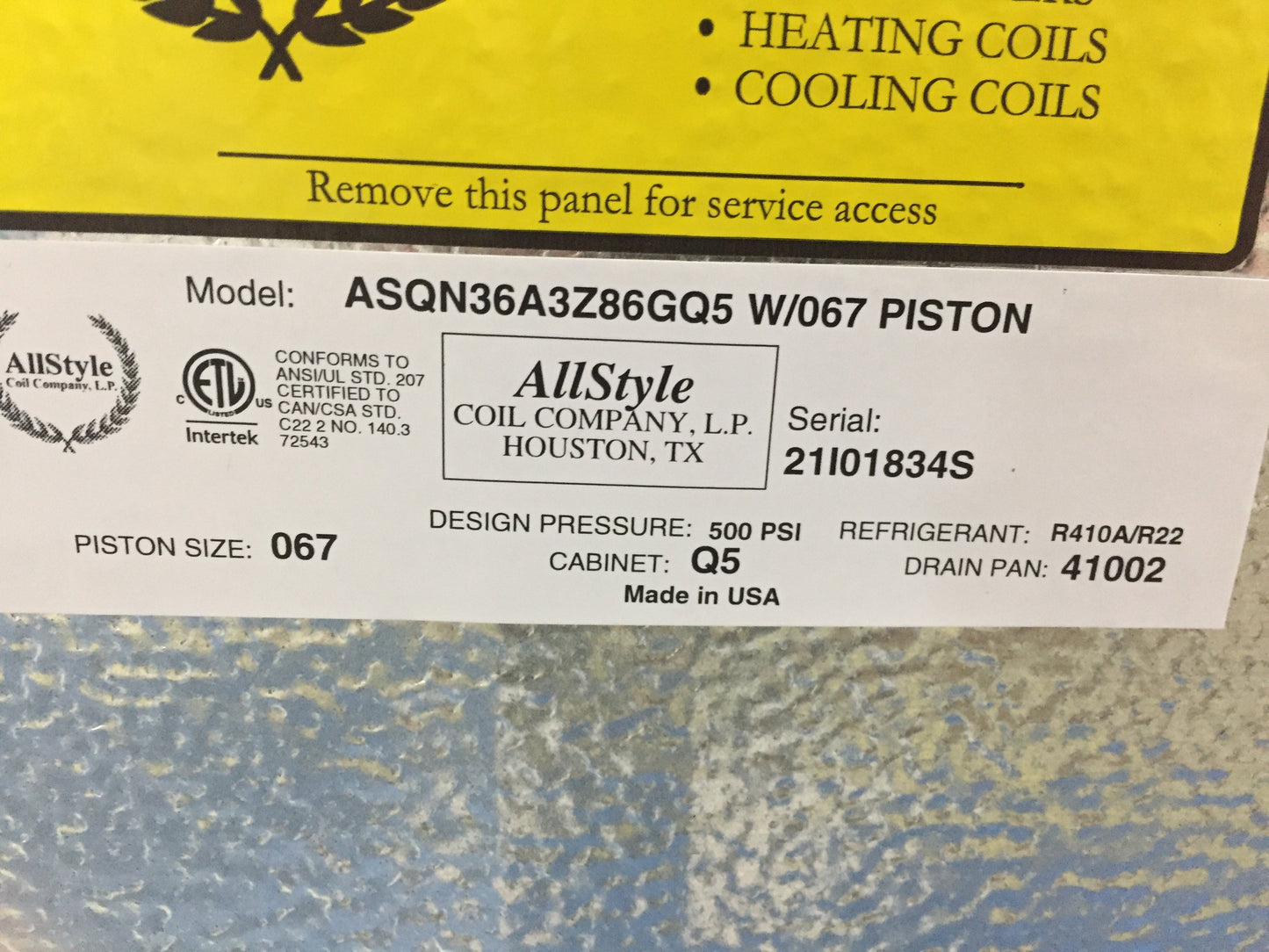50,000 BTU 1-Stg Up/Horz ECM Variable Speed Gas Furnace 80% with 3 Ton Up/Horz Cased Aluminum A Coil