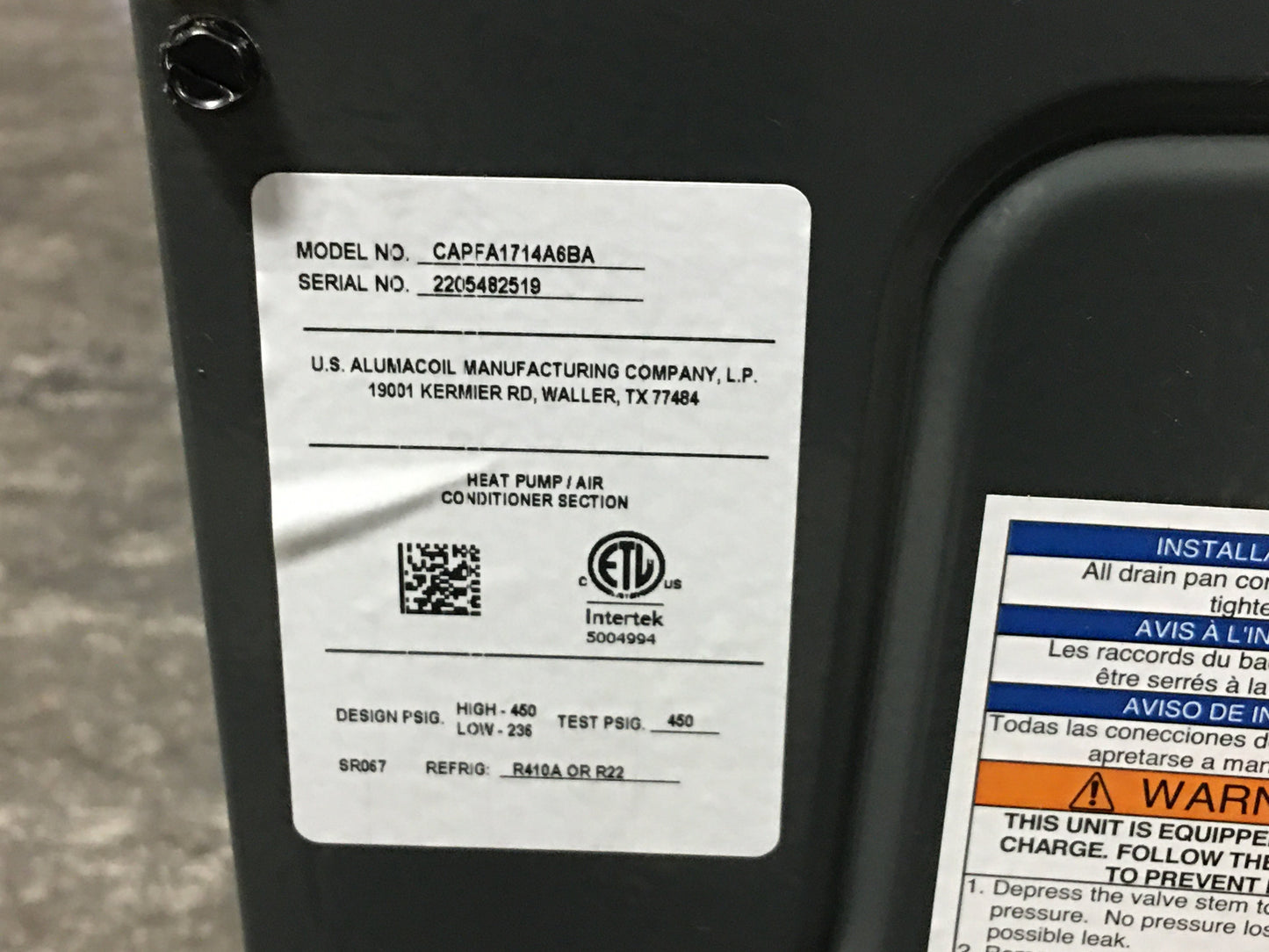 30,000 BTU Gas Furnace 96% with 1.5 Ton Up/Down Coil and 7 Pin Connector and Programmable Thermostat