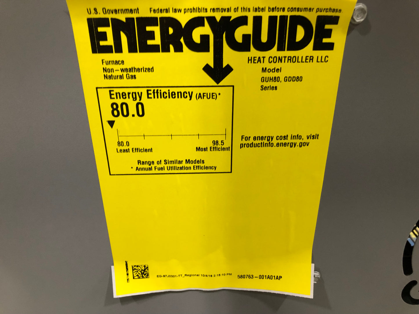 44,000 BTU Up/Horz Gas Furnace 80%, 1.5 Ton AC 14.3 SEER2, 1.5 Ton Up/Down A Coil and 24V Thermostat