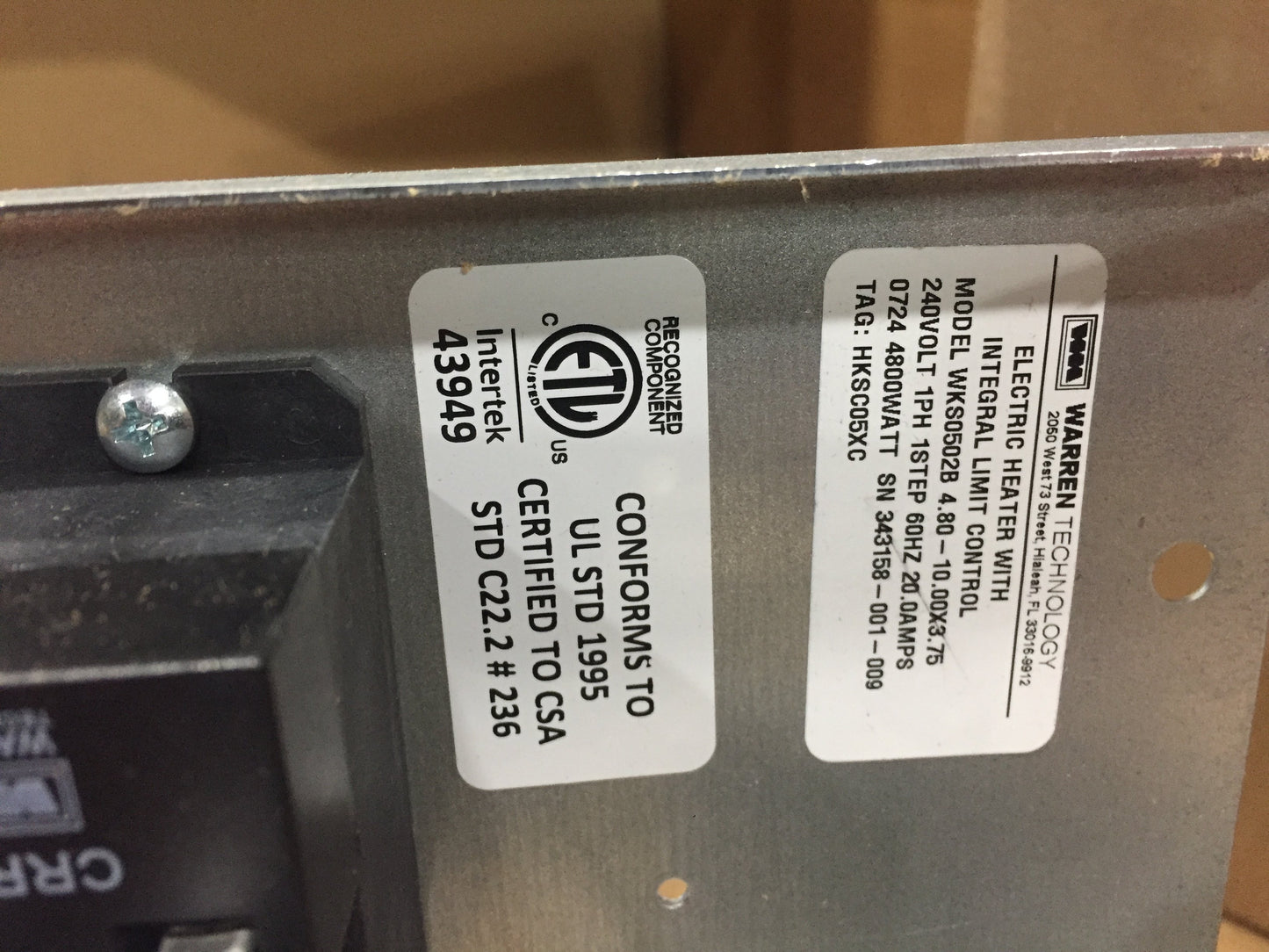 4-5 Ton AC/HP Multiposition ECM Comm Compatible Fan Coil R-410A and 5 kW Electric Heat Kit 240/60/1