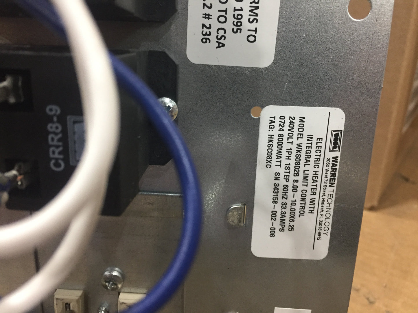 3 Ton Multi ECM Comm Compatible Air Handler 208-230/60/1 R-410A and 8 kW Electric Heat Kit 240/60/1