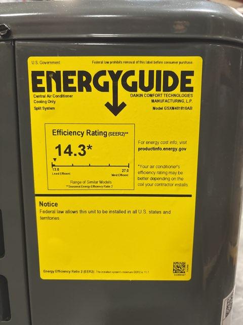 40,000 BTU 1-Stg ECM Multi Speed Gas Furnace 80% with 1.5 Ton SS Air Conditioner, R-410A 14.3 SEER2