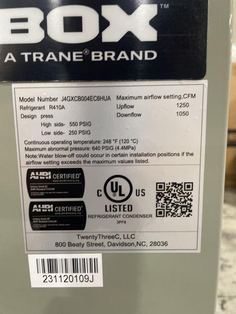 66,000 BTU Gas Furnace 80%, 2 Ton SS Comm AC 17 SEER2, 1.5-3 Ton Up/Down A Coil and 7 Pin Connector