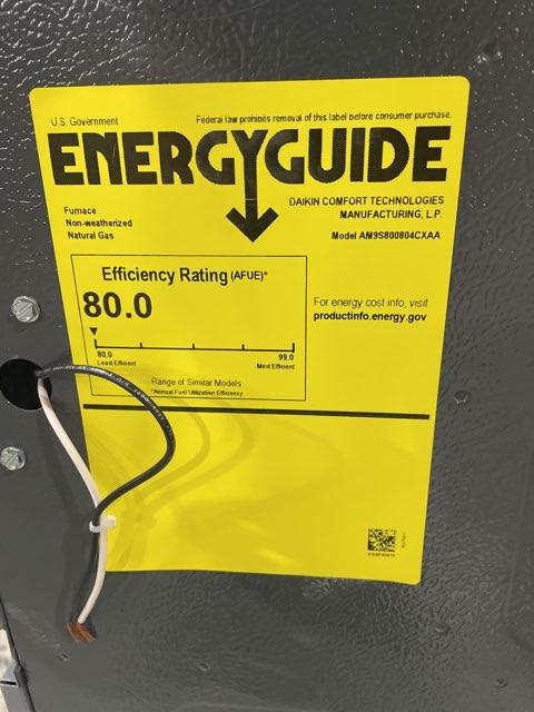 80,000 BTU Low NOx 1-Stg Up/Horz ECM Gas Furnace 80% and 3 Ton Multiposition Cased A Coil R410A