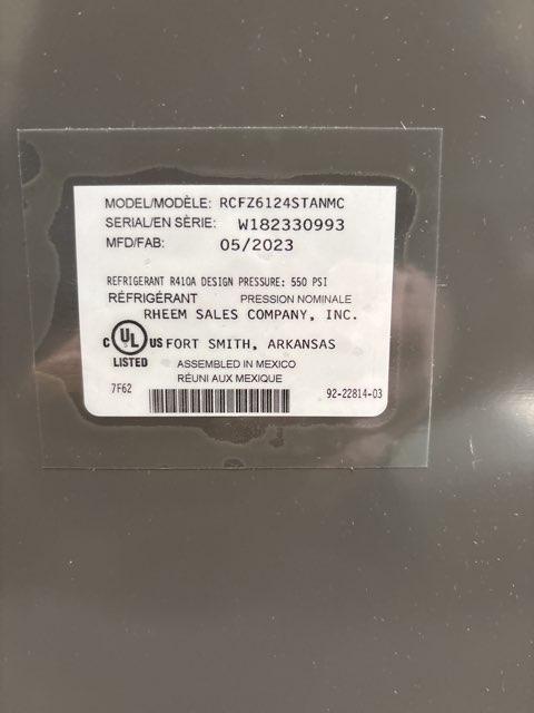 120,000 BTU 2-Stg Up/Horz PSC Var Spd Gas Furnace 96% with 5 Ton AC/HP Multiposition Cased N Coil