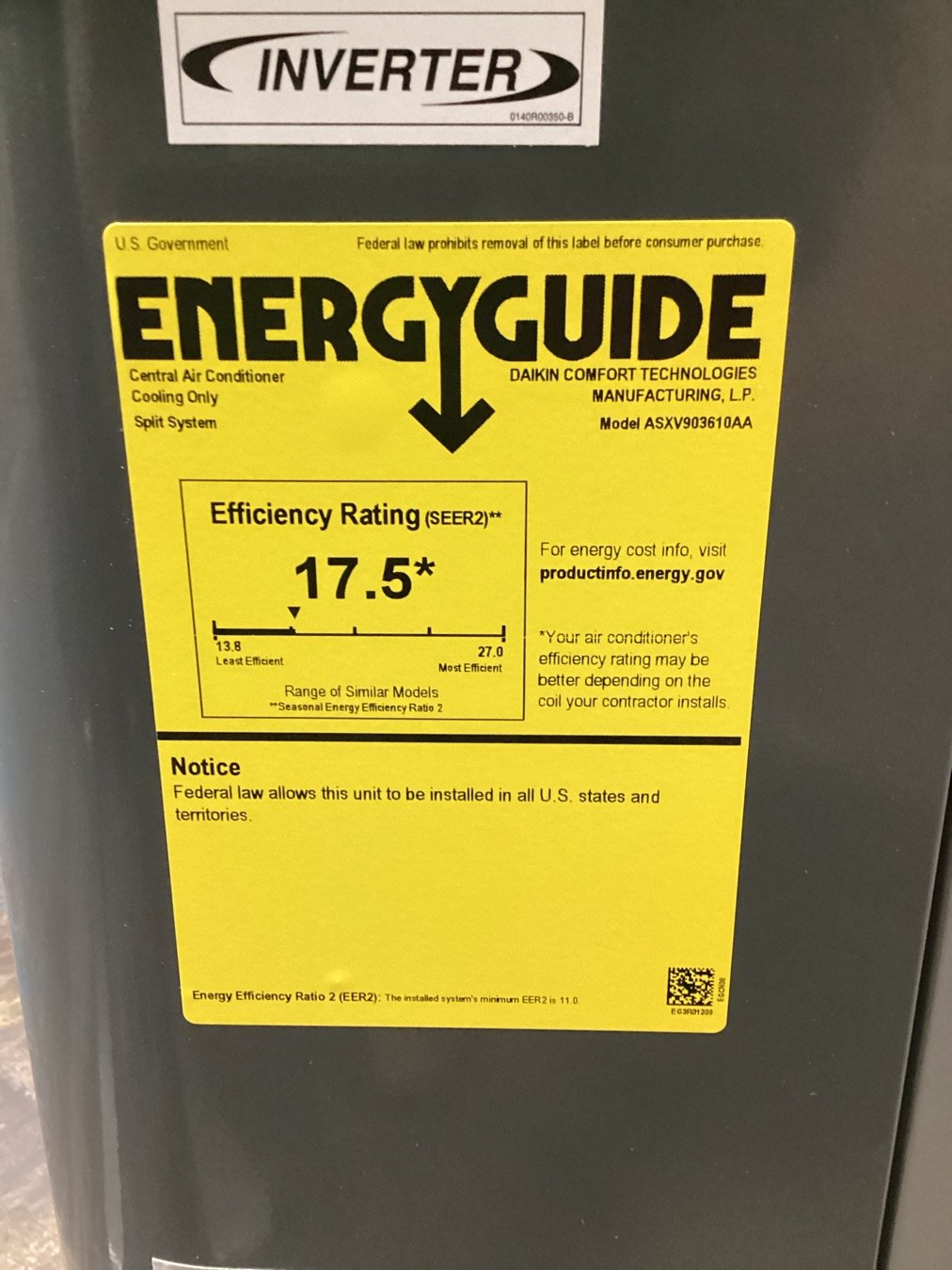 100,000 BTU 1-Stg Up/Horz Multi Speed Gas Furnace 80% with 3 Ton Inverter SS Comm Comp AC 19.5 SEER2
