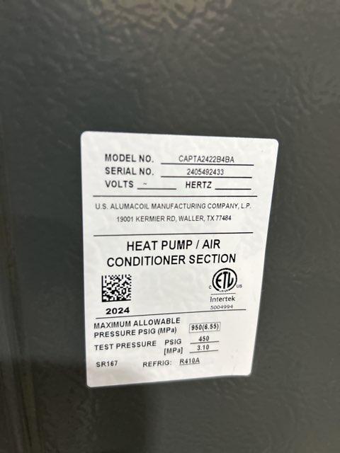 80,000 BTU 2-Stg Up/Horz Gas Furnace 96%, 1.5 Ton SS AC 14.3 SEER2 with 2 Ton Up/Down Cased A Coil