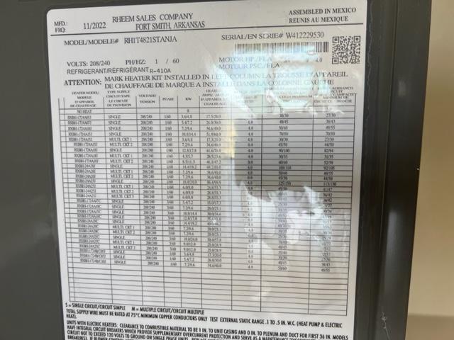 4 Ton 1-Stg SS AC R-410A 14 SEER, 4 Ton Multiposition ECM Fan Coil and 10 kW Heat w/60 Amps Breaker