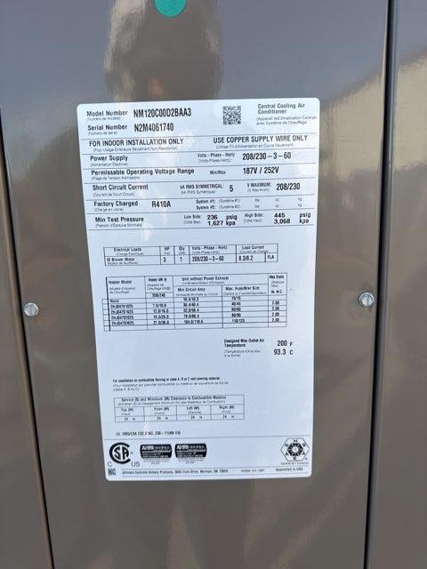 10 Ton AC/HP ECM Upflow/Horizontal Air Handler 208-230/60/3 R-410A CFM 5000 with 16 KW Heat 230/60/3