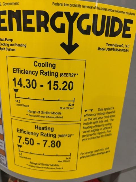 3 Ton 1-Stg SS Heat Pump 208-230/60/1 R454B 14.3 SEER2 and 3 Ton AC/HP PSC Multiposition Air Handler