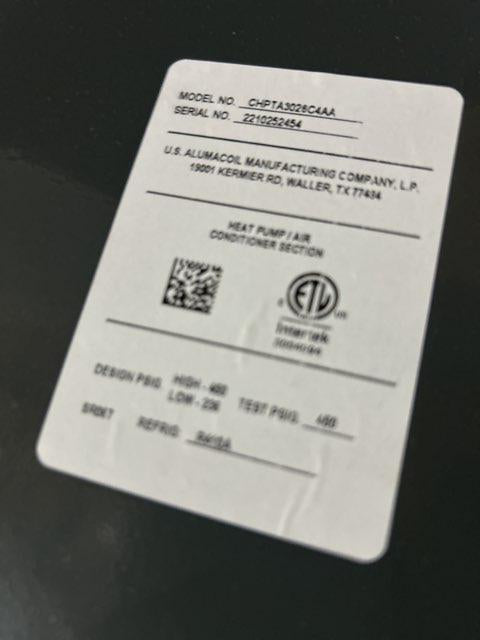 80,000 BTU Low NOx Up/Horz Gas Furnace 96%, 2.5 Ton AC 14.3 SEER2 and 2.5 Ton Horizontal Cased Coil