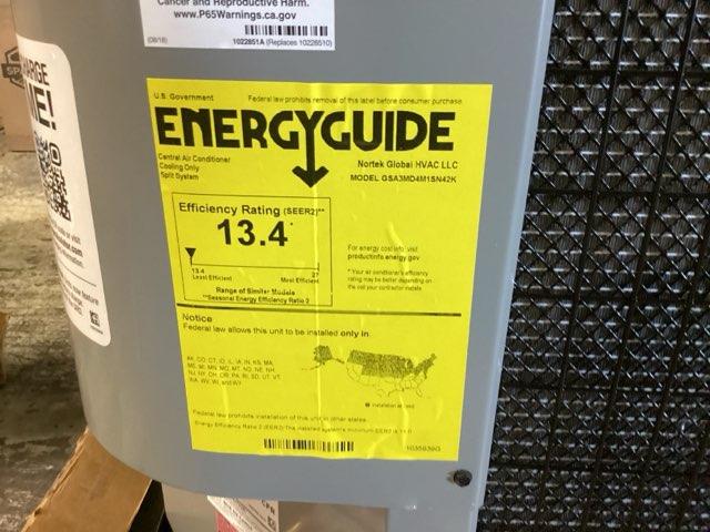 80,000 BTU Low NOx Up/Horz Gas Furnace 96%, 3.5 Ton Manu Housing AC 13.4 SEER2, 3.5 Ton Up/Down Coil