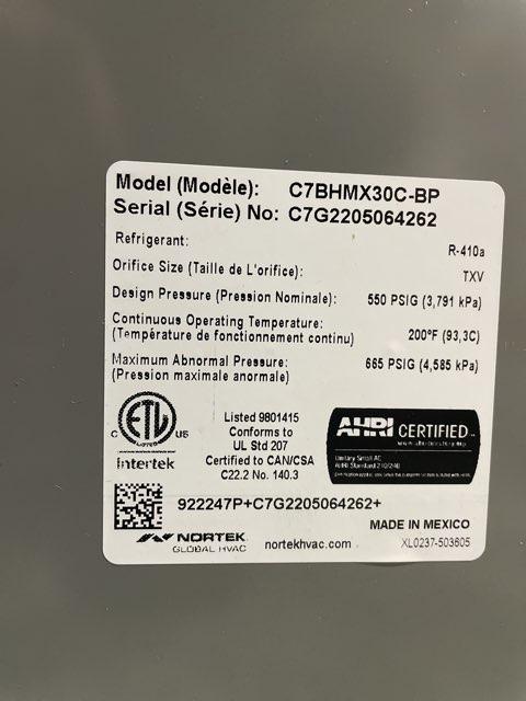 60,000 BTU 2-Stg Up/Horz Multi Speed Gas Furnace 96% with 2.5 Ton Multiposition Cased A Coil, R-410A
