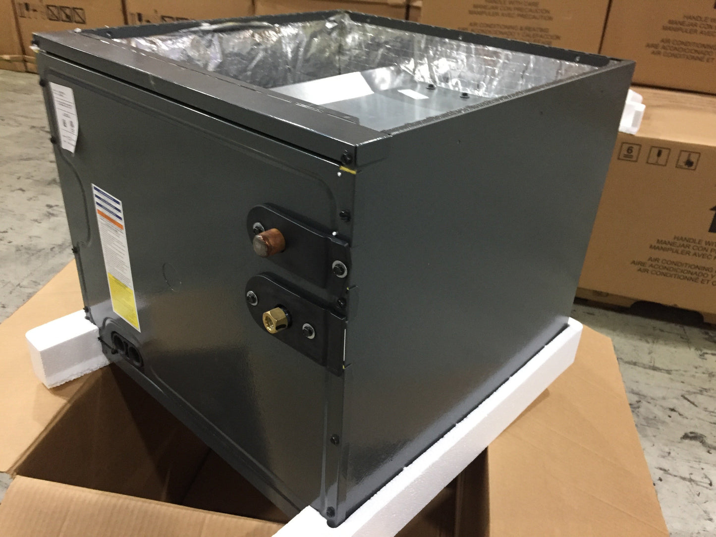 88,000 BTU 1-Stg Multiposition ECM Gas Furnace 80% with 2 Ton AC/HP Up/Down Cased A Coil, R22/R410A