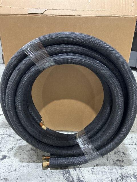 3/8"x5/8"x25' Flare Lineset 1/2" Insulation, Black with 14/4 Communication Wire for Mini Splits; 25'