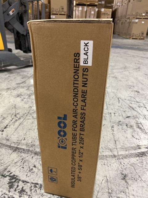 3/8"x5/8"x25' Flare Lineset 1/2" Insulation, Black with 14/4 Communication Wire for Mini Splits; 25'