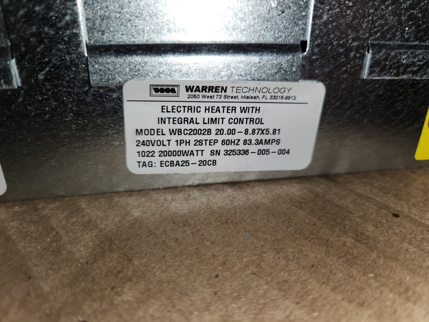 5 Ton AC/HP ECM Multiposition Air Handler 208-230/60/1 R-410A CFM 2210 and 20 KW Heat Kit, 83.3 Amps