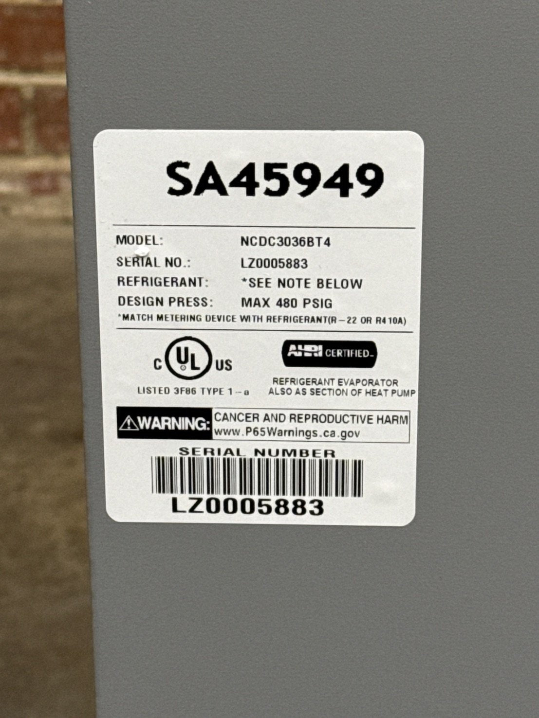 66,000 BTU Low NOx Downflow ECM Var Speed Gas Furnace 97% with 2.5-3 Ton AC/HP Downflow Cased A Coil