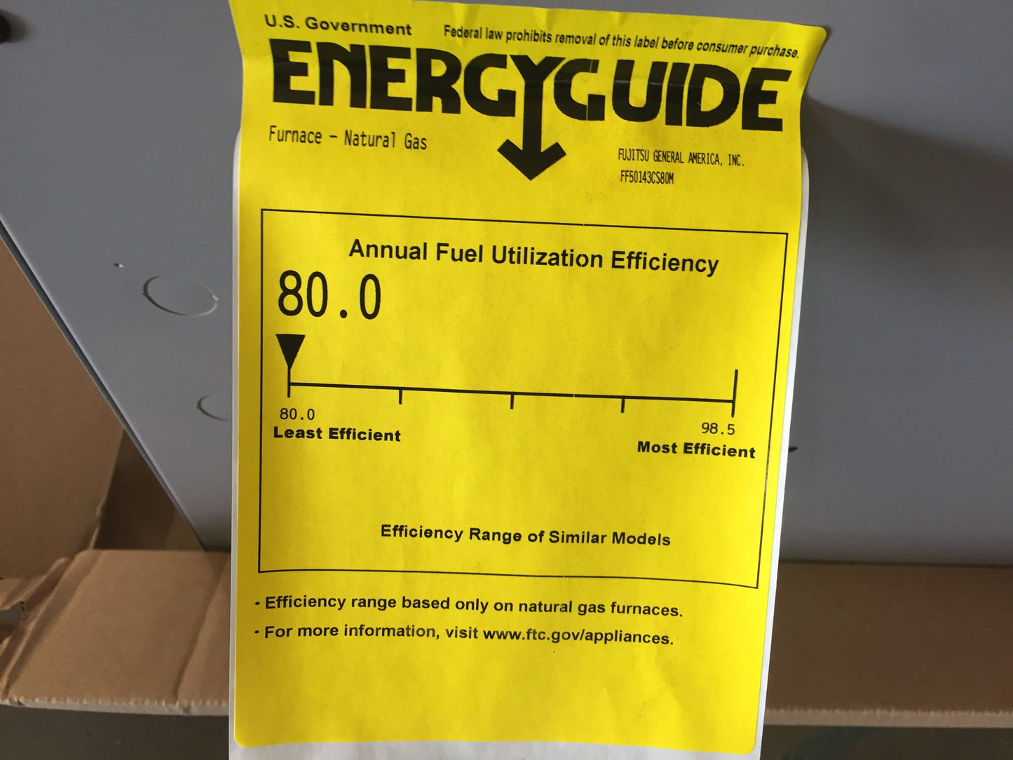 50,000 BTU 1-Stg Up/Horz ECM Gas Furnace 80% 115/60/1 with 3 Ton AC/HP Upflow Cased A Coil, R410A