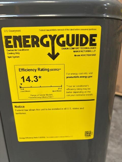 75,000 BTU Up/Horz Gas Furnace 80%, 2 Ton 2-Stg Comm AC 17 SEER2, 7 Pin Connector, 24V Thermostat