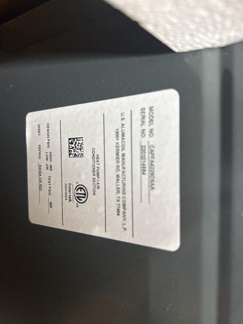 3.5 Ton Single-Stage SS Air Conditioner R410A 17 SEER and 3.5 Ton AC/HP Upflow/Downflow Cased A Coil