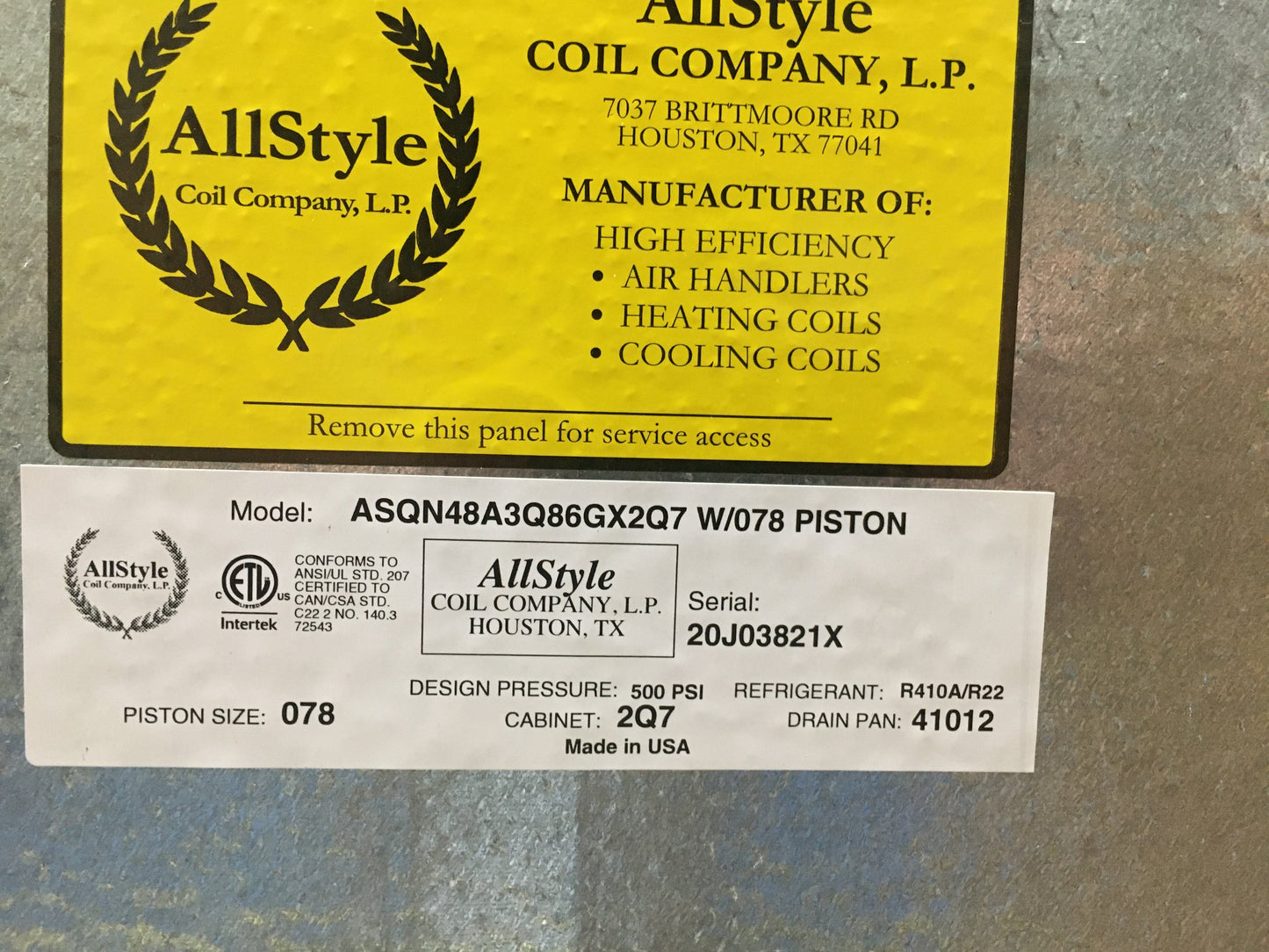 3.5 Ton Single-Stage SS Air Conditioner R410A 17 SEER with 4 Ton AC/HP Upflow/Downflow Cased A Coil