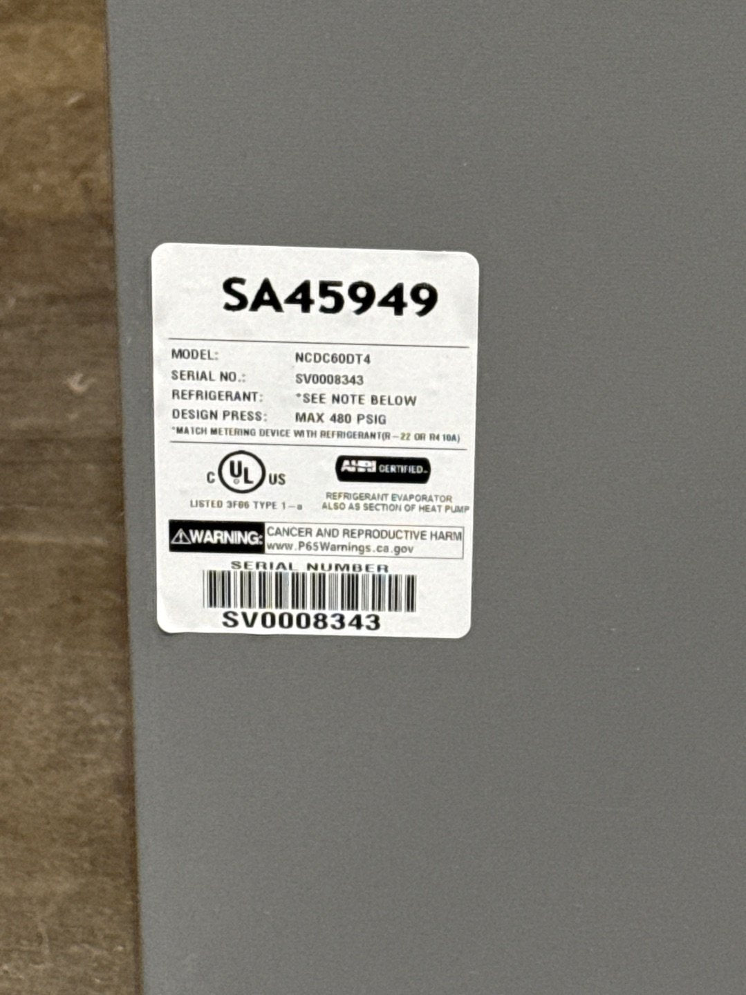 5 Ton Inverter SS Air Conditioner 208-230/60/1 R-410A 23 SEER with 5 Ton AC/HP Downflow Cased A Coil