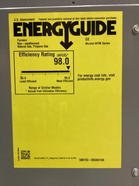132,000 BTU Low NOx Mod Up/Horz ECM Var Spd Gas Furnace 98% with 5 Ton Inverter SS AC R410A 23 SEER