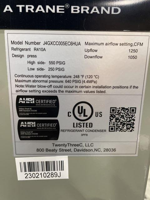 88,000 BTU Low NOx 2-Stg Up/Horz Var Spd Gas Furnace 97% with 2.5-3 Ton AC/HP Up/Down Cased A Coil