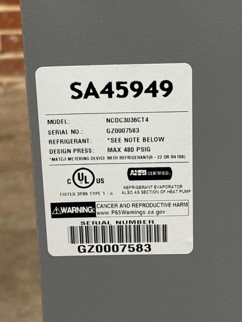 88,000 BTU Two-Stage Downflow ECM Var Spd Gas Furnace 96% with 2.5-3 Ton AC/HP Downflow Cased A Coil