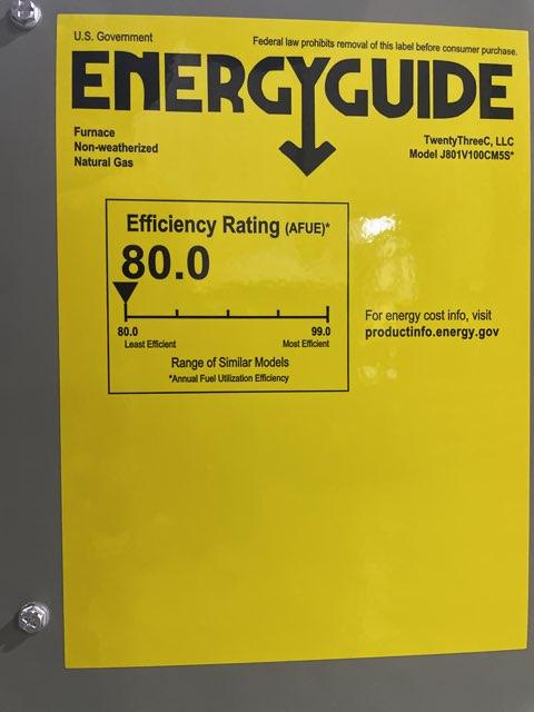 100,000 BTU 1-Stg Multiposition ECM Var Spd Gas Furnace 80% and 2.5 Ton 1-Stg SS AC R454B 13.4 SEER2