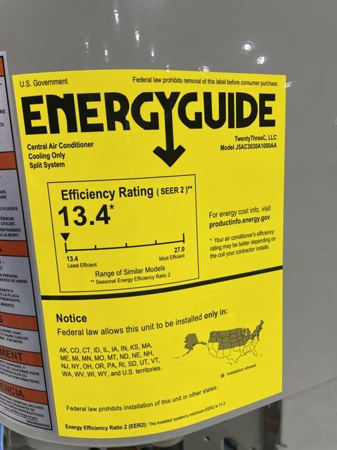 80,000 BTU 2-Stage Up/Horz ECM Var Speed Gas Furnace 96% with 2.5 Ton 1-Stge SS AC R-454B 13.4 SEER2