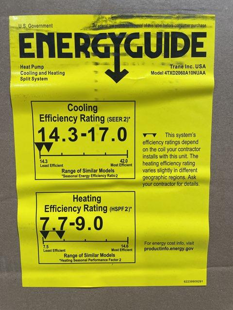 60,000 BTU Outdoor/Indoor Inverter Heat Pump Mini Split Set, 17 SEER 208-230/60/1 R-410A
