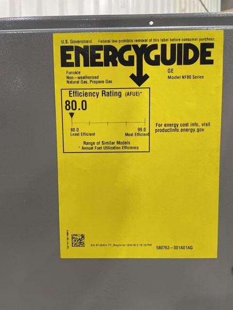 110,000 BTU Two-Stage Up/Horz ECM Multi Speed Gas Furnace 80% with 5 Ton AC/HP Upflow Uncased A Coil