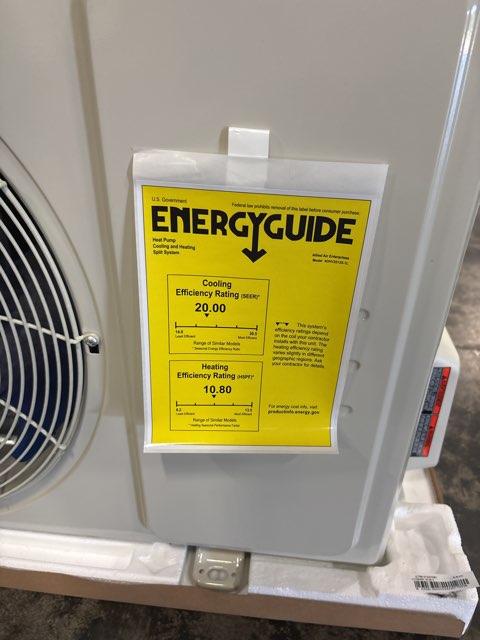 12,000 BTU Single-Zone Outdoor/Indoor Inverter Heat Pump Mini Split Set, 19 SEER 115/60/1 R-410A