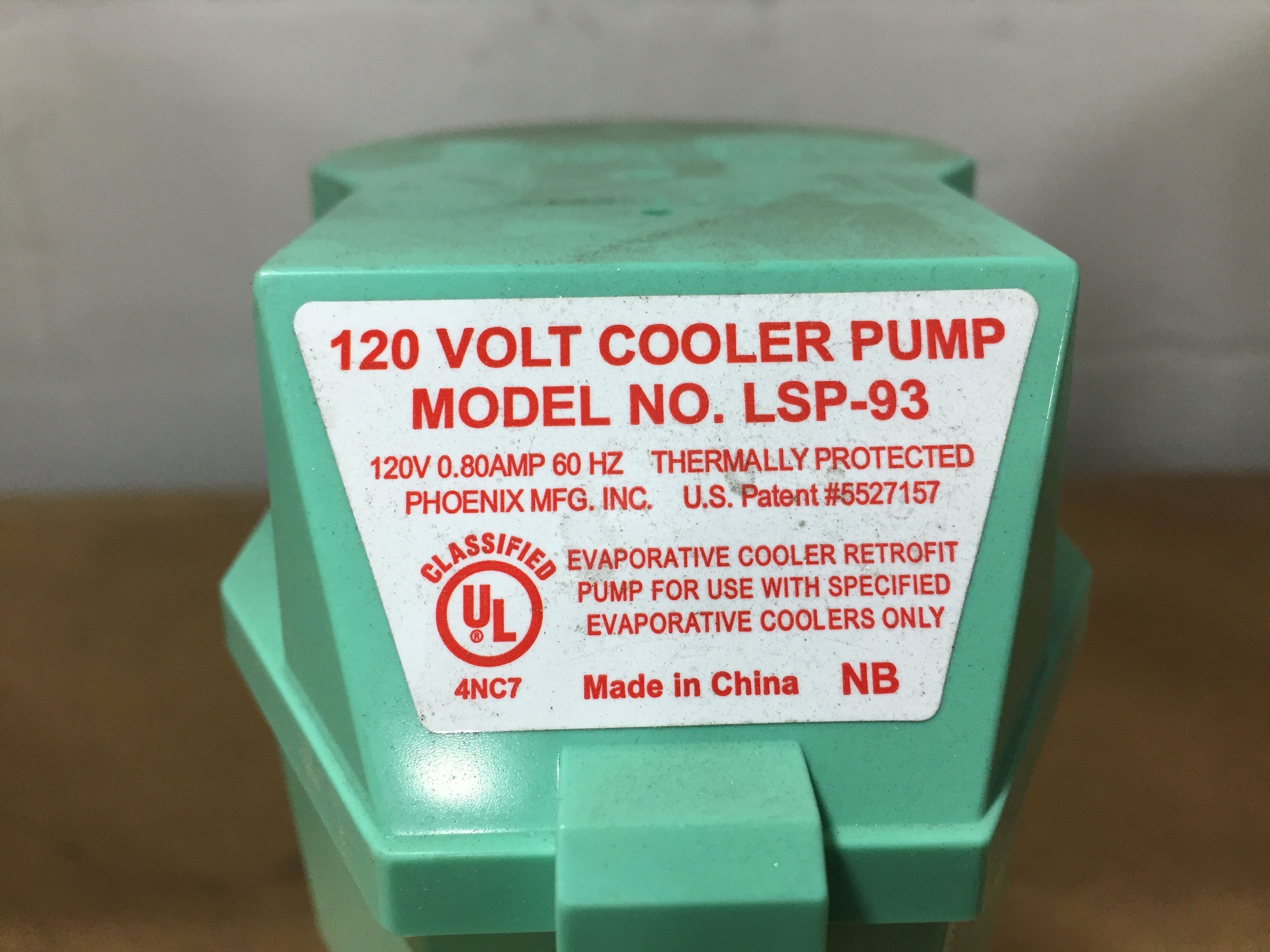 Low Sump Cooler Pump With Basket, Volts: 120, Cfm: 6800 – Surplus City