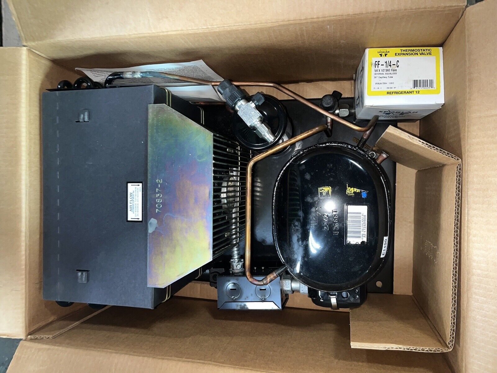 1/4 HP AIR COOLED COMMERCIAL-TEMP INDOOR REFRIGERATION CONDENSING UNIT 100-115/60-50/1 R-22